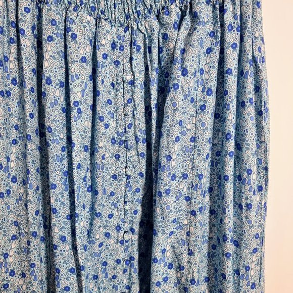 Jaase Blue Maxi Skirt Size XS Rayon As New Floral Boho Festival Beach - Picture 7 of 10